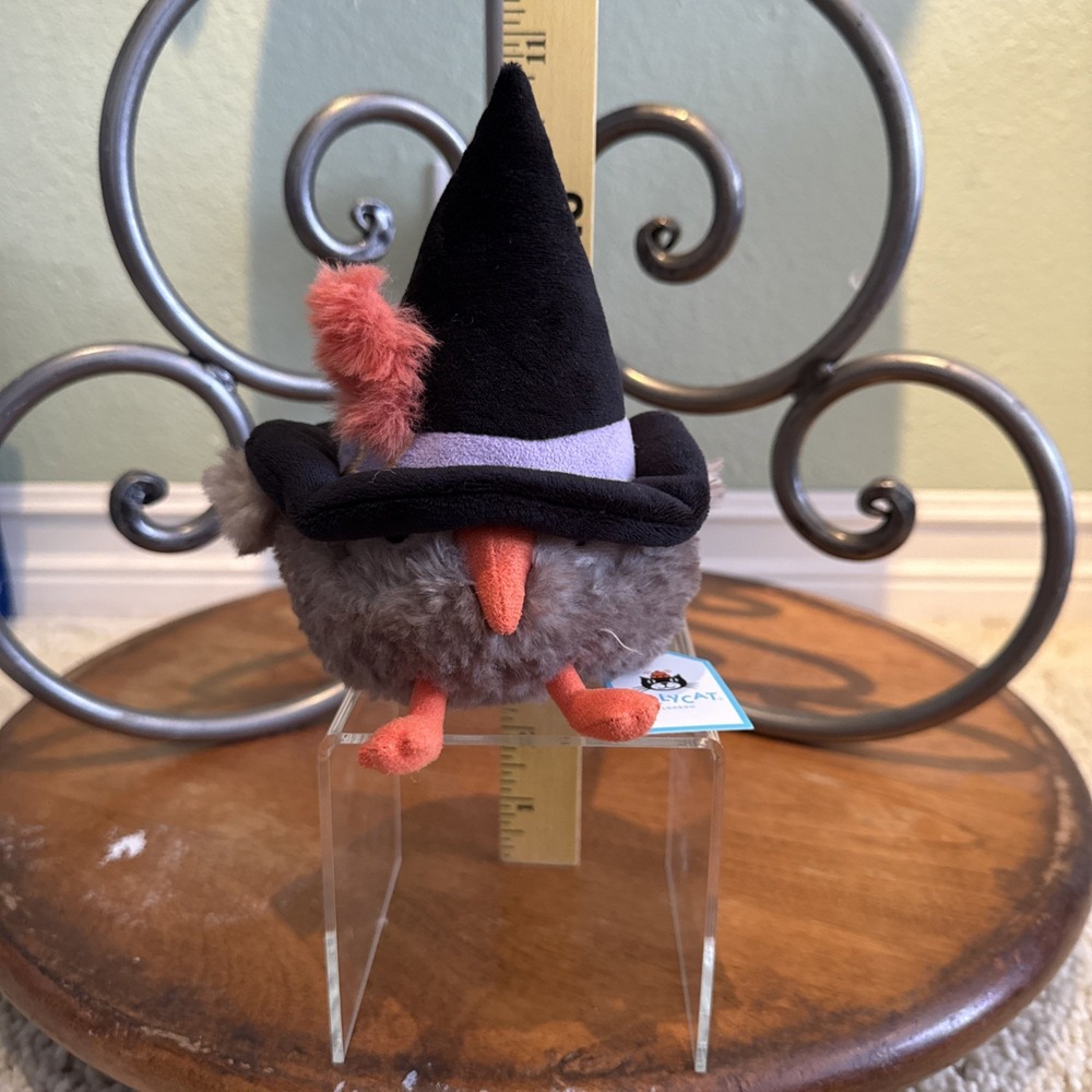 Authentic Jellycat HECCATY HOOTNIGHTLY Plush Owl Halloween Witch Hat NWT Retired